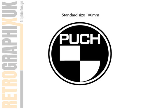 Black puch maxi sticker - puch,