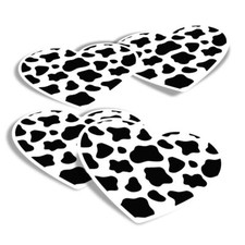 4x Heart Stickers - BW - ky