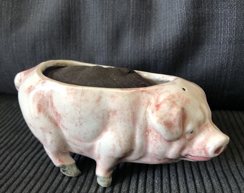 Antique pig pin cushion - pig,