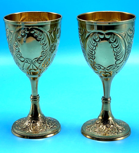 Set 8oz embossed brass - 2:,