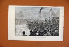 Original Old Antique Print