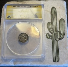 1844 Seated Liberty Half Dime