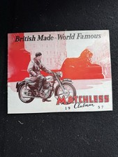 Original 1957 Matchless Model Range Sales Brochure British Made World Famous