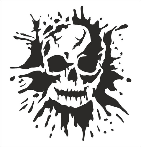 Skull splat large novelty - skull,