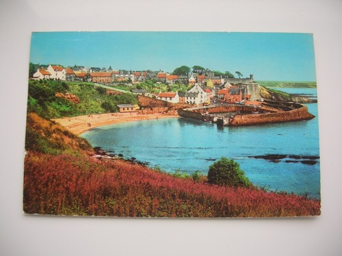 Crail harbour postcard near - postcard.,