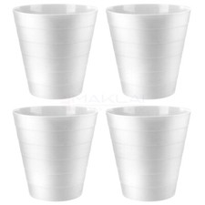 4x 6L WHITE WASTE PAPER BASKET