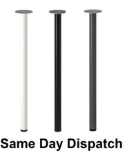 IKEA Steel Table Legs 70cm Metal Desk Worktop Kitchen Bar Sturdy Replacement Set