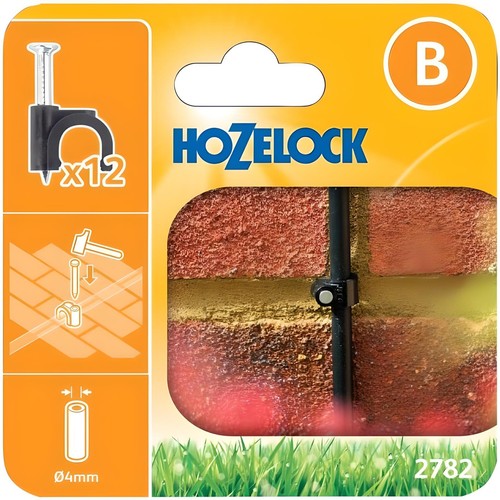 Hozelock wall clips 4mm - wall,