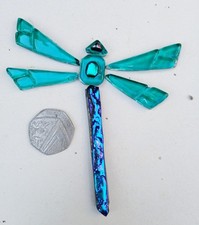 FUSED GLASS MOSAIC TILES DRAGONFLY FOR MOSAIC OR OTHER ART GLASS PROJECTS