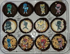 POWER RANGERS INSPIRED EDIBLE WAFER PAPER CAKE CUPCAKE  TOPPER SET of 14 PRE CUT