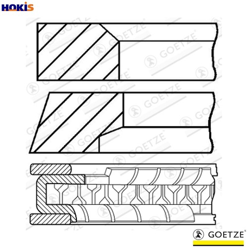 Piston ring kit - 4x,