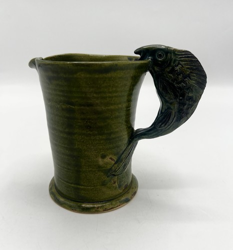 Vintage studio pottery fish - studio,
