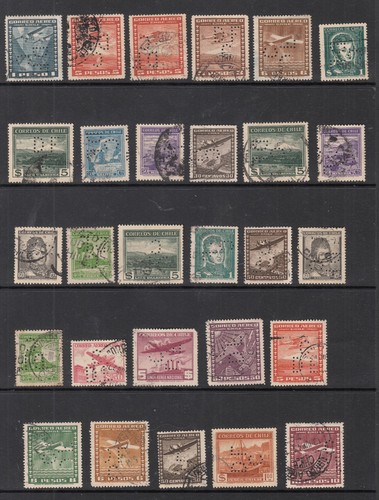 Chile perfinned stamps d f - stamps,,