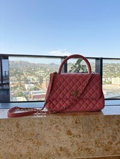 Chanel Handbag Pink Top Handle