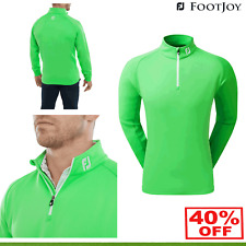 FOOTJOY GOLF JUMPER JERSEY SOLID 1/4 ZIP MENS CHILLOUT PULLOVER GREEN *40% OFF*