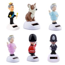 Solar powered novelty dancing pals - King Charles lll, Queen, corgi, policeman