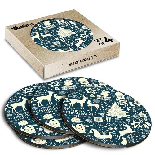 Round mdf coaster merry - round,