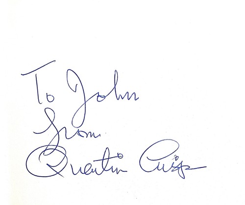 Signed quentin crisp - quentin,