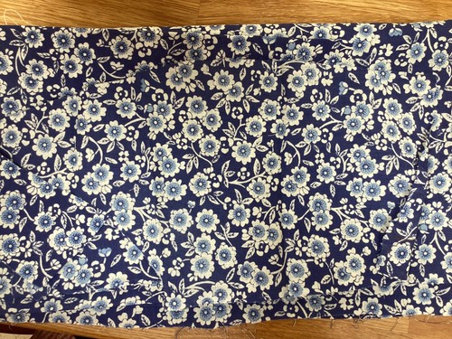 Vintage blue white calico - vintage,