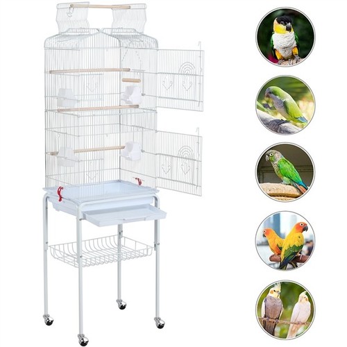 Open top metal bird - open,