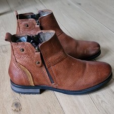 Firetrap Mens Jinx Smart Boots Double Side Zip Fastening Uk 8.5 Shoes Small Heel