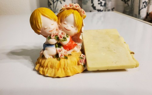 Vintage boy and girl baby - and,