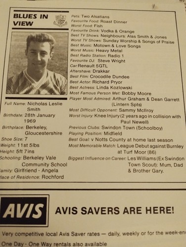 Sk122 ephemera 1989 football - ,