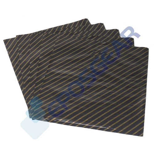 Black gold stripe - black,