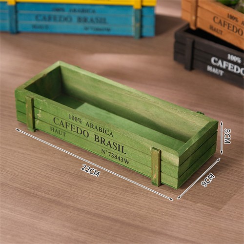 Wooden rectangle trough box - wooden,