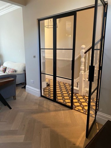 Steel crittal style glass - steel, door