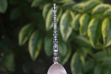 Vintage Pewter Spoon Canada Boma Totem Pole Canadian Souvenir Gift Ornate Bird