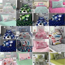 Children Kids Bedding Duvet Sets Boys Girls Single Quilt Cover or Fitted Sheet