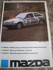 MAZDA GREGOIRE DE MERVIUS WILLY LUX MAZDA 323 TURBO 4X4 1989 ADVERT A4 FILE 47