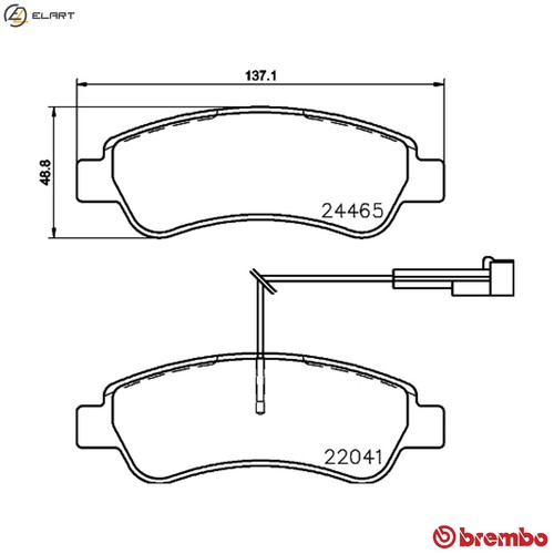 Brake pad set disc - pad, 61