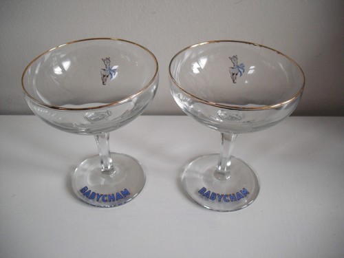 Pair vintage babycham - of,