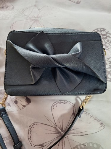 Ladies navy crossover handbag - ladies,