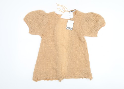 Zara women beige puff - women's,