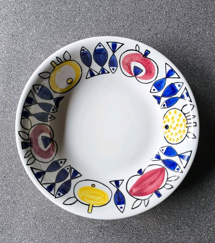 Scandinavian hand painted dish - hand,