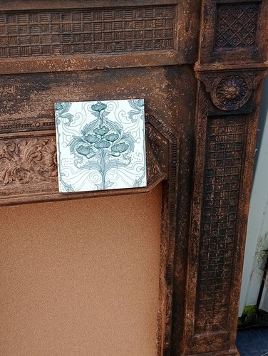 Antique minton tile arts - antique,