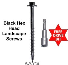 BLACK 100mm HEX HEAD LANDSCAPE