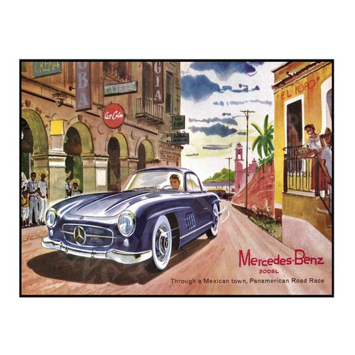 Mercedes benz metal sign - mercedes,