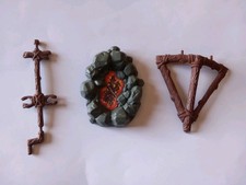 Star Wars Vintage 1983 Ewok Village Parts. Fire, Spit Pole, Support. Part