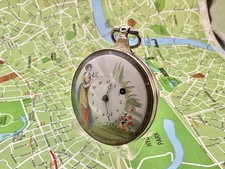 Large Rare Painted Dial Swiss