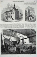Old Antique Print 1865
