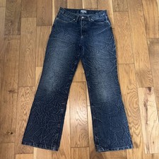 Vintage Per Una Marks And Spencer M&S Blue Denim Jeans Unusual 8 Short Petite
