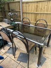 Vintage Dining Table with 4 Chairs By Kesterport