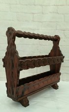 Wooden Magazine Rack Carved