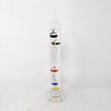 Vintage Galileo Thermometer - Colourful Floating Spheres - 11" Tall