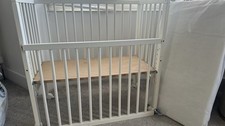 Baby Cot Bed with new mattress and 8 adjustable heights