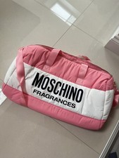 Moschino Fragrances quilted pink Weekend Bag overnight shoulder travel Duffle